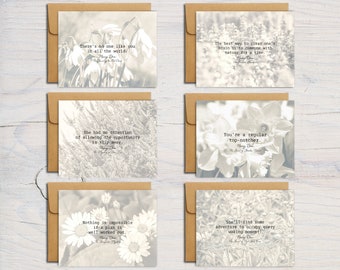 Nancy Drew Note Cards | ND Books 1-6 Quotes | Literary Blank Card Set | Nancy Drew Gift | Vintage Style Note Cards