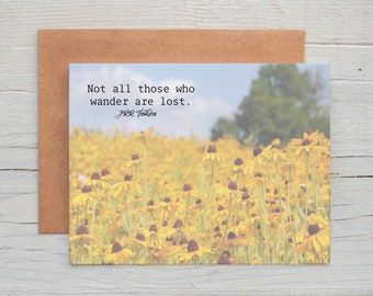 J.R.R. Tolkien Note Cards | Lord of the Rings Blank Cards | Not All Those Who Wander Are Lost