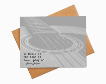 Shakespeare Note Card | Twelfth Night Blank Card | Literary Gift