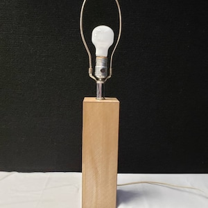 Mid century rectangular faux wood lamp modern decor