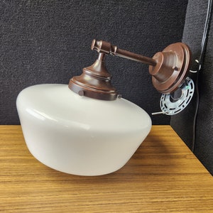 Schoolhouse white globe wall lamp