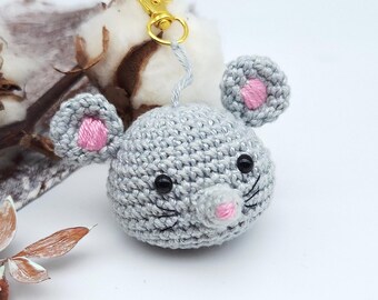 Mouse keychain - crochet pattern, German
