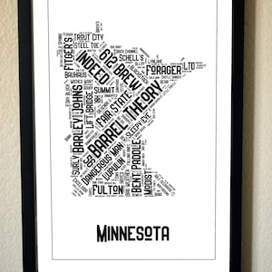 Minnesota Breweries Map - Etsy