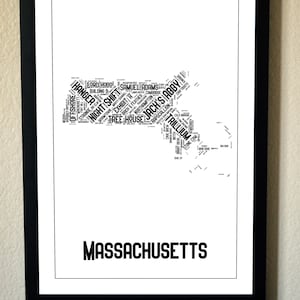 Massachusetts Breweries Map - Etsy - Variation