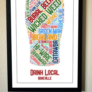 Asheville Breweries Drink Local Print