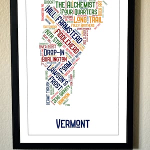 Vermont Breweries Map - Etsy