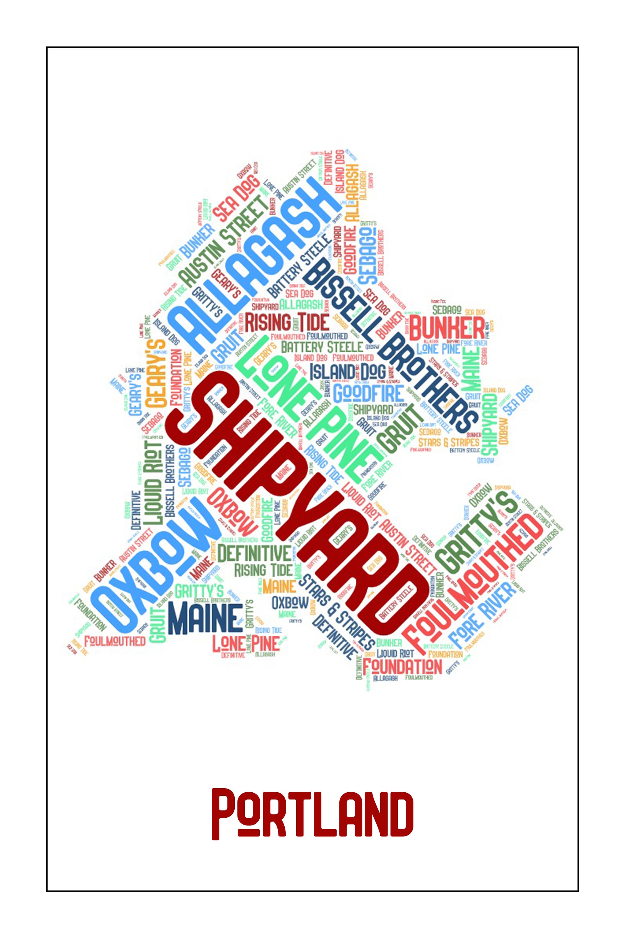 Portland Maine Breweries Map