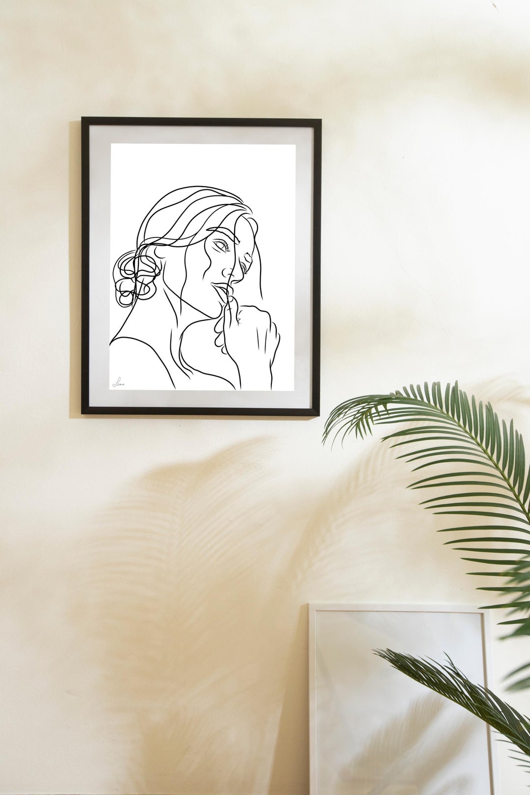 Minimalist Female Line Art Print: Modern Wall Decor (digital Download ...