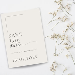 カスタムSave the Date | カスタムSave the Dateカード | ミニマリストSave the Date | モダンなSave the Date | シンプルなSave the Date