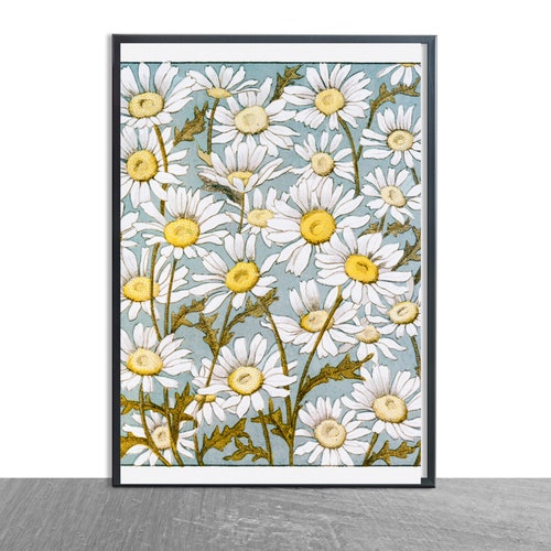 Vintage Daisy Digital Download Vintage Daisies Art Print Etsy