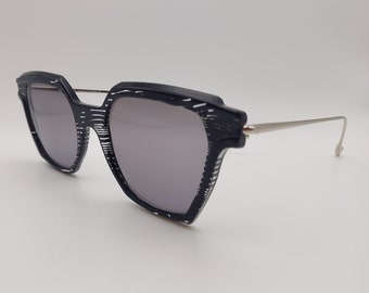 Handmade French Plein Les Mirettes Hyb XVIO 'Black Vasa' Sunglasses