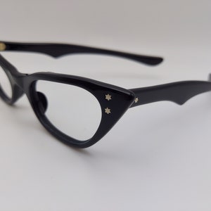 Vintage Black 'Star Gaze' Cateyed Eyeglasses