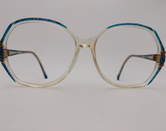 Vintage Christian de Roz 'Gigi Demi Blue' Large Eyeglasses