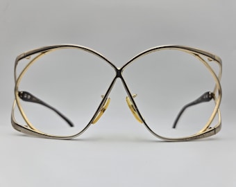 Vintage Expression 'Gold 63x15' Oversized Eyeglasses