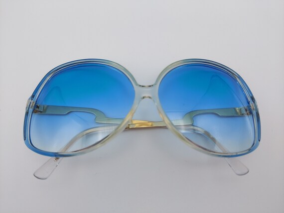 Vintage 70's Ice Blue Sunglasses - image 2