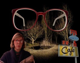 Vintage Red Victory USA Large Eyeglasses