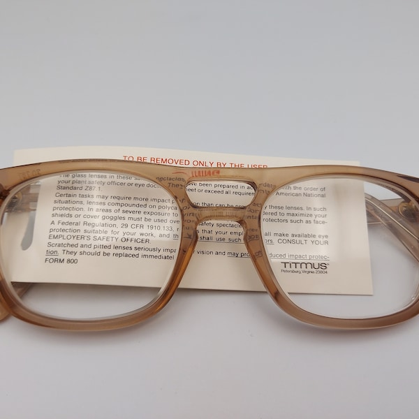 Titmus Vintage SP-83 Safety Glasses (Z 87 5"3/4) Size 50-20