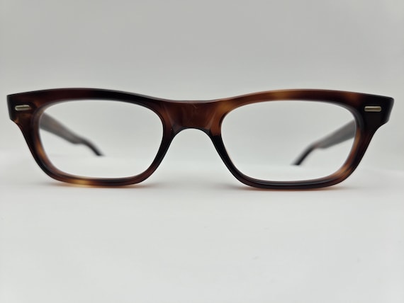 Vintage Petite Tortoise Rectangular Eyeglasses - image 1