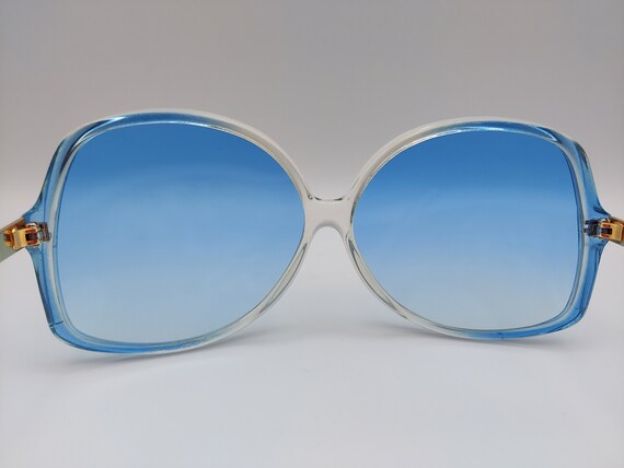 Vintage 70's Ice Blue Sunglasses - image 4