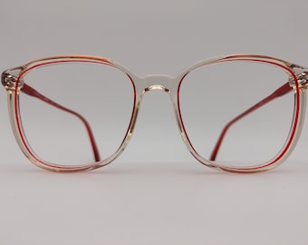 Vintage Luxottica Urban 'Avant Garde' Large Red Eyeglasses