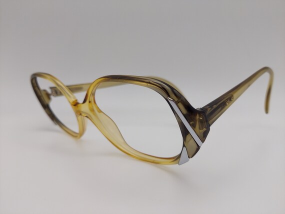 Vintage Viennaline 3052 Clear/Olive Eyeglass Frame - image 1