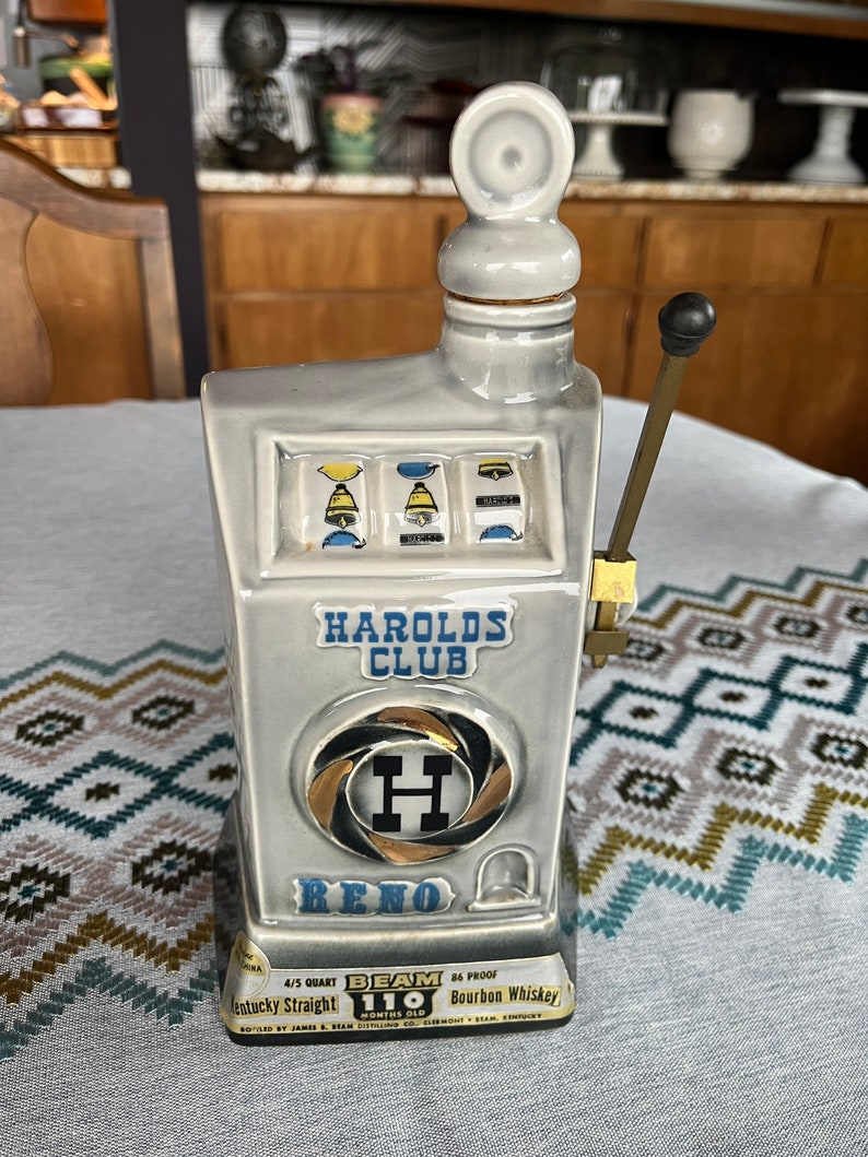 Jim Beam Decanter Harolds Club Reno Slot Machine 1968 Etsy