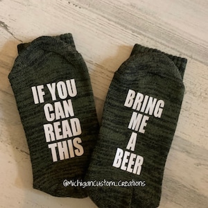 CUSTOM Socks - Personalized Socks for Men or Women, Funny Socks, Customized If You Can Read This Socks, Personalized Gift