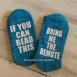 CUSTOM Socks - Personalized Socks for Men or Women, Funny Socks, Customized If You Can Read This Socks, Personalized Gift