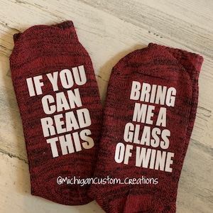 CUSTOM Socks - Personalized Socks for Men or Women, Funny Socks, Customized If You Can Read This Socks, Personalized Gift