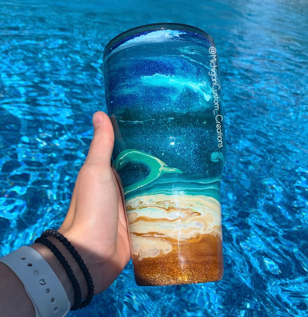 Personalized Glitter Tumblers / Any Color Glitter / Any Text / Etsy