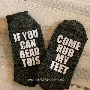 CUSTOM Socks - Personalized Socks for Men or Women, Funny Socks, Customized If You Can Read This Socks, Personalized Gift