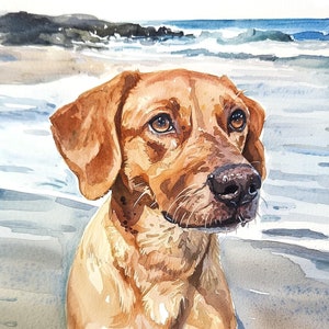 Custom Pet Portrait  Personalized Pet Painting  Dog Memorial Gift  PET PORTRAIT  Watercolor Pet