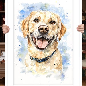 Pet Portrait Custom Dog Portrait Watercolor Pet Portrait Personalized Dog Dog Painting Monther's Day gift Dog Memorial Watercolor Dog
