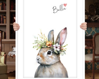 Retrato de conejo en acuarela personalizado: Memorial para mascotas pintado a mano