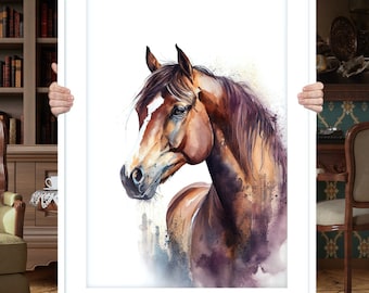 HORSE portrait Custom horse portrait Horse lover gift Watercolor horse painting Pet memorial gift Horse painting Pet portrait custom