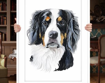 Custom Dog Portrait Dog Painting Painting of Pet Custom Painting From Photo Dog Art Custom Dog Mom Watercolor Pet art Pet portrait