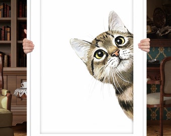 Retrato de gato personalizado Retrato de mascota personalizado Retrato de gato Memorial de gato Retrato de foto Pintura de gato personalizada Regalo de amante de los gatos Regalo de pérdida de mascotas