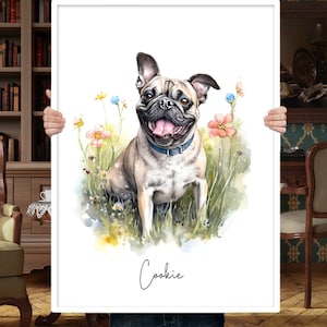 Custom Watercolor Pet Portrait: Hand-Painted Dog Painting
