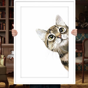 Personalisiertes Katzenportrait Personalisiertes Haustier Portrait