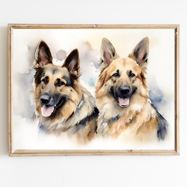 Custom Watercolor Pet Portrait: Hand-Painted Dog Memorial