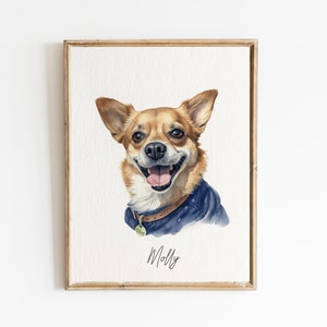 Personalized PET PORTRAIT PAINTING, Dog Portrait, Pet Keepsake Art, Custom gift, Pet loss