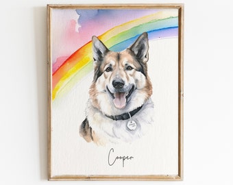 Pet Portrait Artist, Pet Memorial Portraits, Pet Lover Decor, Hand Painted Pet Art, Custom Watercolor Dog Painting