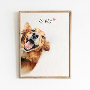 Custom Pet portrait Custom Dog Painting Watercolor dog Portrait Pet Memorial Watercolor Dog Custom Dog