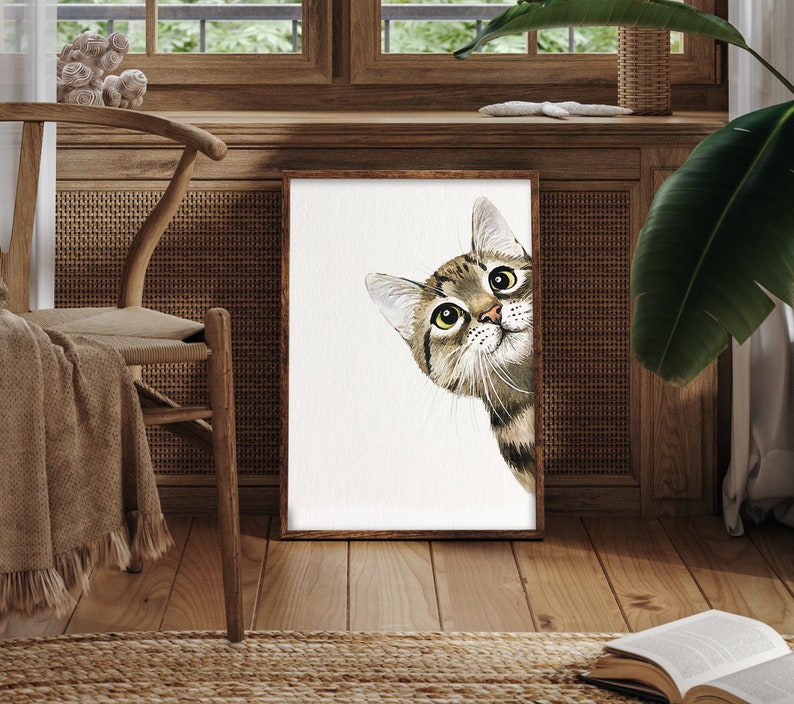 Custom cat portrait, Cat portrait watercolor, CAT, Customized cat painting, Cat mom gift, Funny gift, Personalized cat portrait, Cat owner image 8