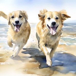 Custom watercolor dog painting custom pet portrait Pet loss gift