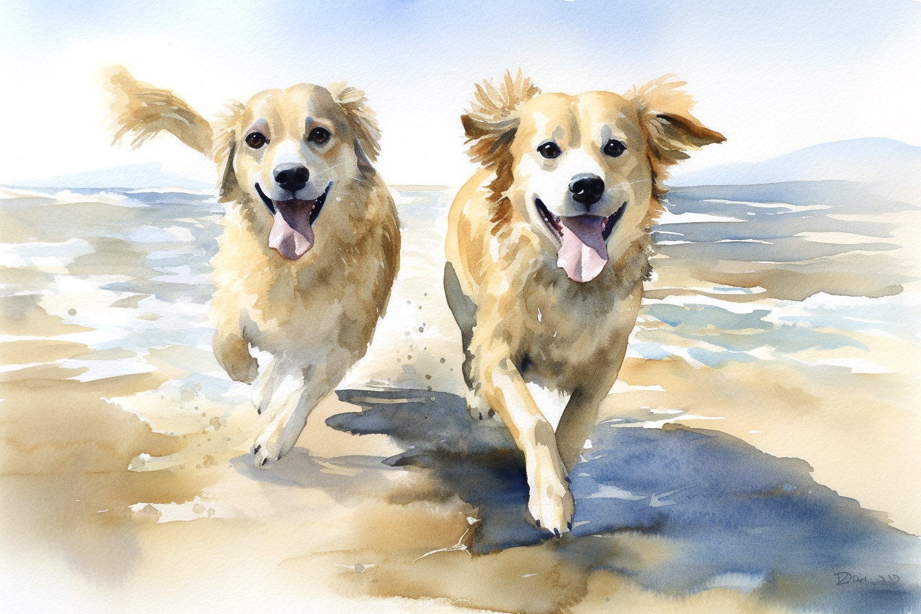 Custom Watercolor Dog Portrait: Original Pet Loss Gift