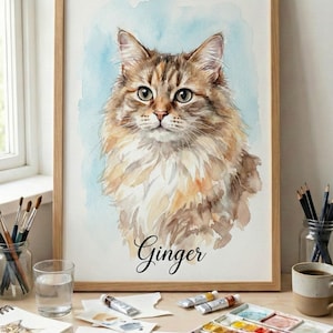 Custom Watercolor Dog Portrait: Unique Pet Owner Gift image 11
