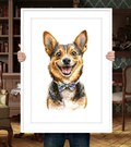 watercolor pet portrait, custom dog portraits, custom portrait pet, pet family portrait, pet portrait hand painted
