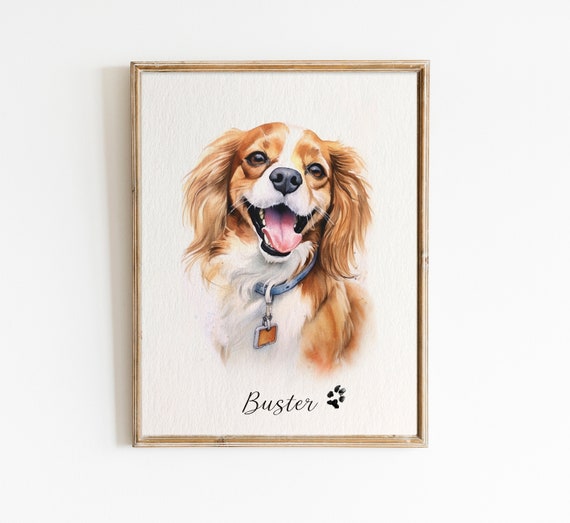 Etsy dog portrait painting hot sale