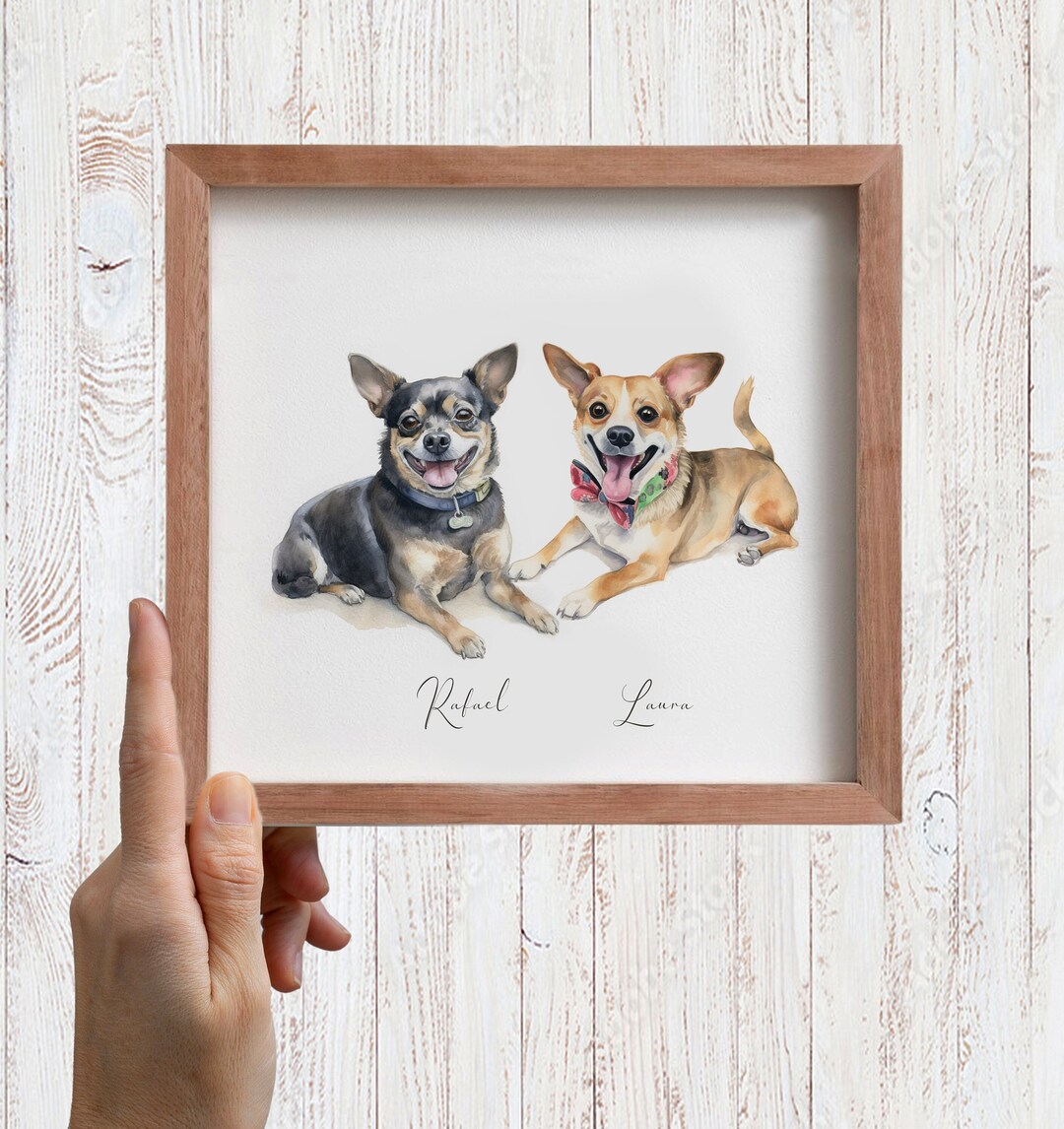 Personalized Dog Painting: Custom Watercolor Pet Portrait - Etsy